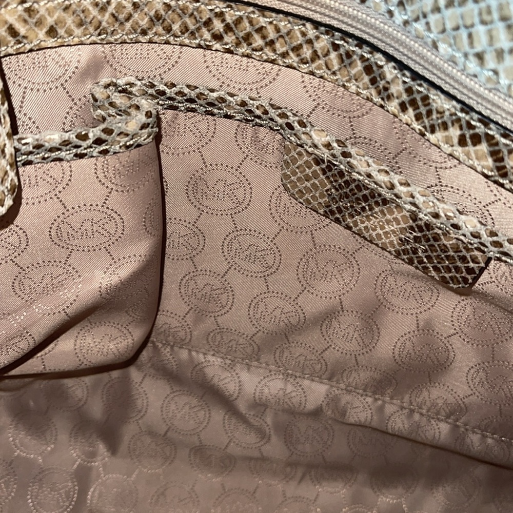 Michael Kors Python Hamilton Crossbody Satchel To… - image 7